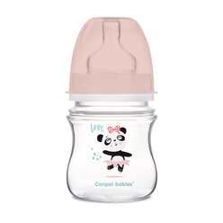 Canpol babies Antikoliková širokohrdlá lahev EXOTIC ANIMALS 120ml růžová